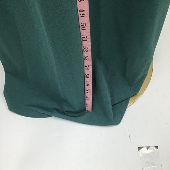 BIRDY GREY 1X Plus Green Sea Glass One-Shoulder Crepe Kira Maxi Dress 0b15 flaw - Picture 4 of 11